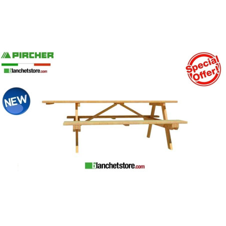 Table et bancs reversibles Pircher Modèle SIRMIONE 210x153 Melez
