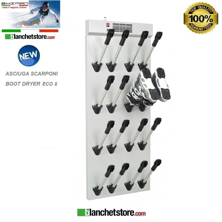 Asciuga scarponi a parete 8 posti Panel Boot Dryer Eco no Timer Asciuga scarponi a parete 8 posti Panel Boot Dryer Eco no Timer