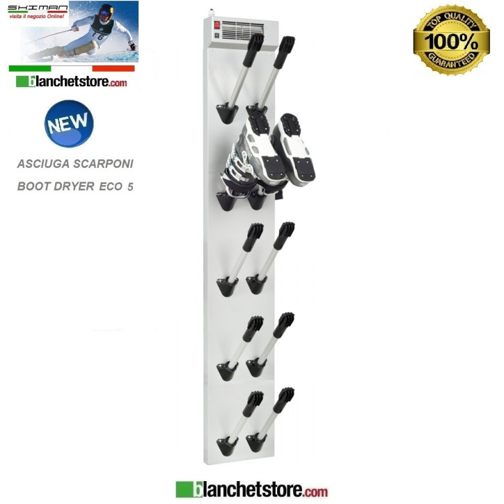 Asciuga scarponi a parete 5 posti Panel Boot Dryer Eco no Timer Asciuga scarponi a parete 5 posti Panel Boot Dryer Eco no Timer