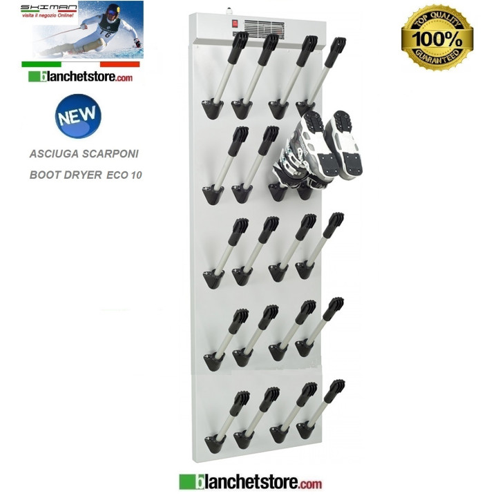 Asciuga scarponi a parete 10 posti Panel Boot Dryer Eco no Timer Asciuga scarponi a parete 10 posti Panel Boot Dryer Eco no Timer