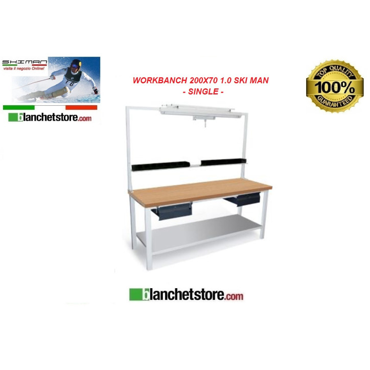 Banco tavolo Ski man Singolo Powerbanch da laboratorio 200x70 Banco tavolo Ski man Singolo Powerbanch da laboratorio 200x70