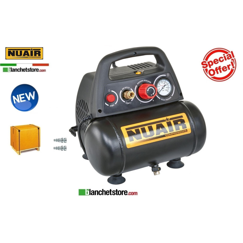 Compressore elettrico NUAIR New Vento- 200/8/6 1.5 HP 6lt 220V