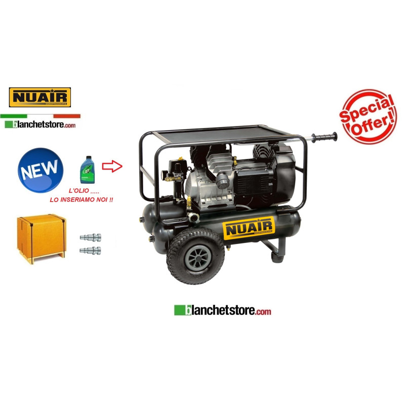 Compressore elettrico NUAIR GVM11/11 Lt 22 3Hp Bicilindrico