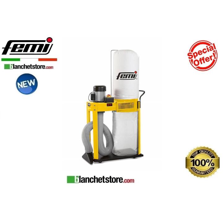 ASPIRATORE PER TRUCIOLI FEMI DC 350 PLUS CARRELATO CON TUBO 900W