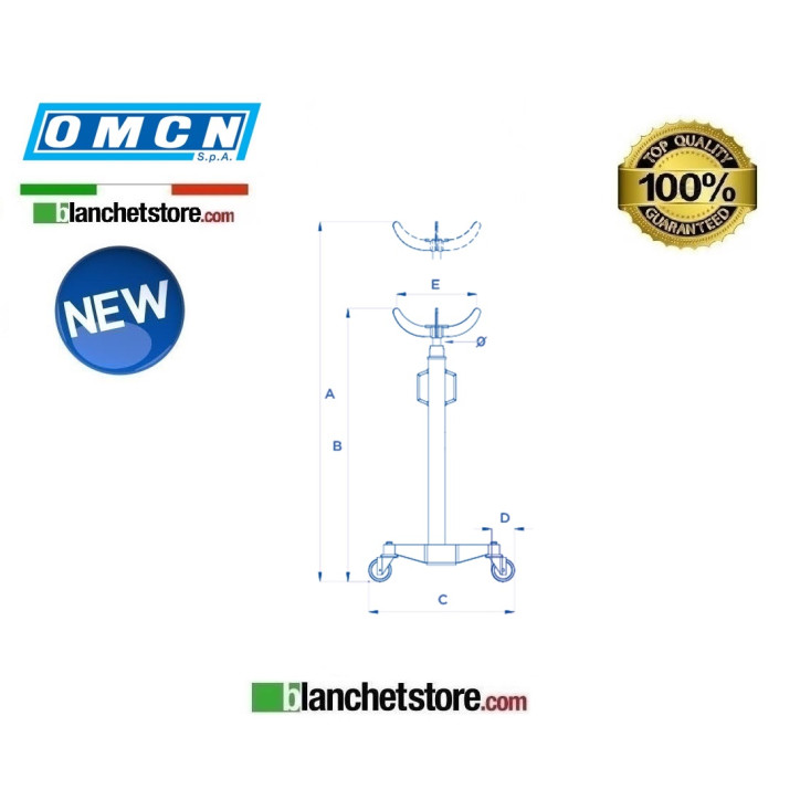 SOLLEVATORE IDRAULICO PER FOSSA OMCN SIF2/A/73 PORT. 600KG SOLLEVATORE IDRAULICO PER FOSSA OMCN SIF2/A/73 PORT. 600KG