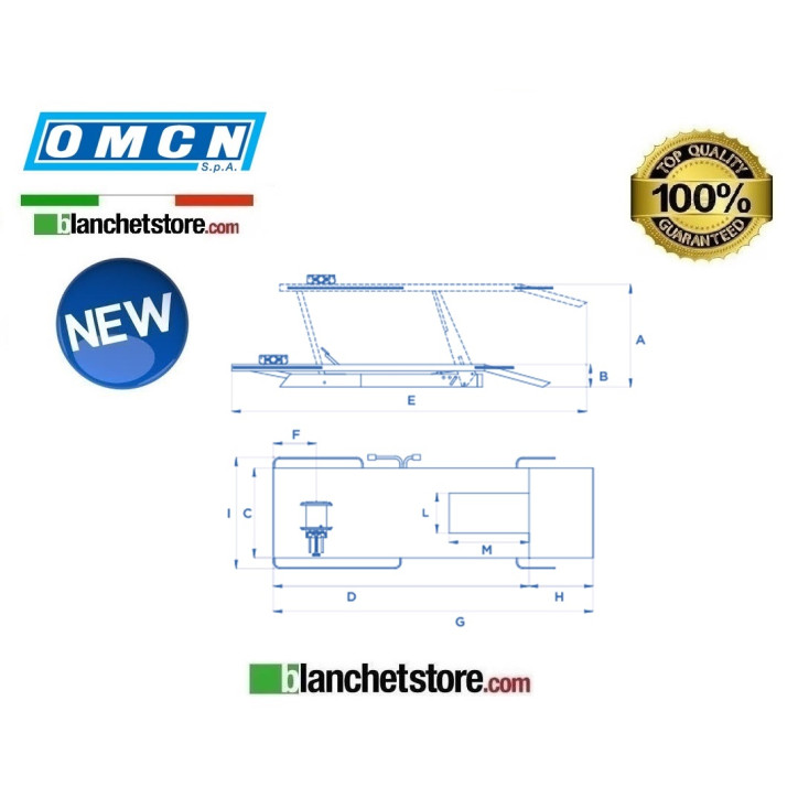 SOLLEVATORE IDRAULICO PER MOTO OMCN 196A 500 KG