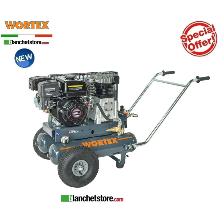 Motocompressore wortex DSB 22/510L 11+11LT Loncin 6.5HP Motocompressore wortex DSB 22/510L 11+11LT Loncin 6.5HP