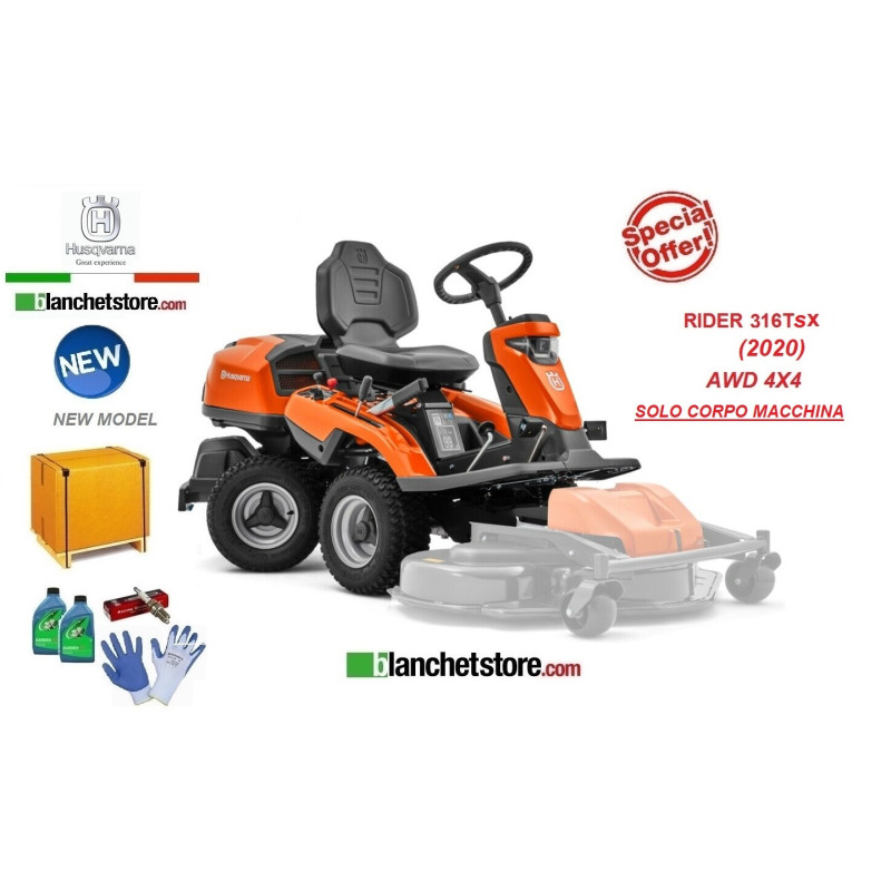 Trattorino Rider Husqvarna 316TX AWD Solo corpo macchina