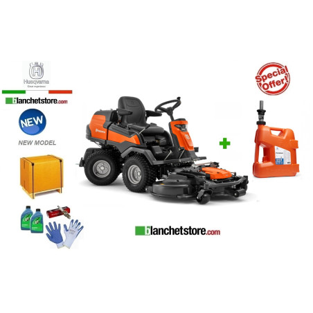Front mower Rider Husqvarna R420TSX AWD with cut Comby 122XP
