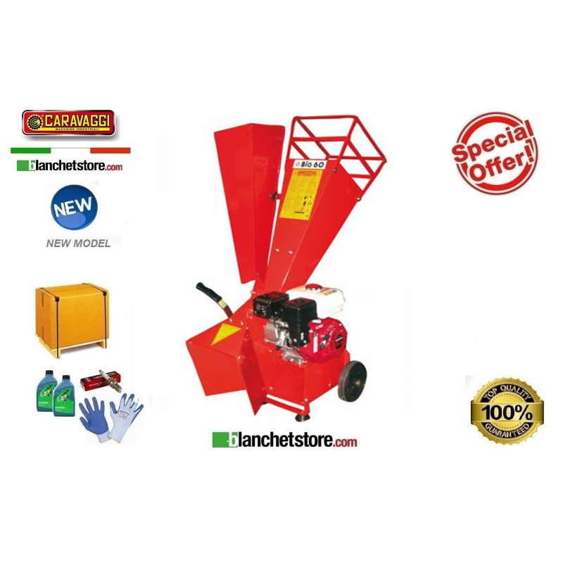 Biotrituratore a benzina Caravaggi BIO60  Honda GX160