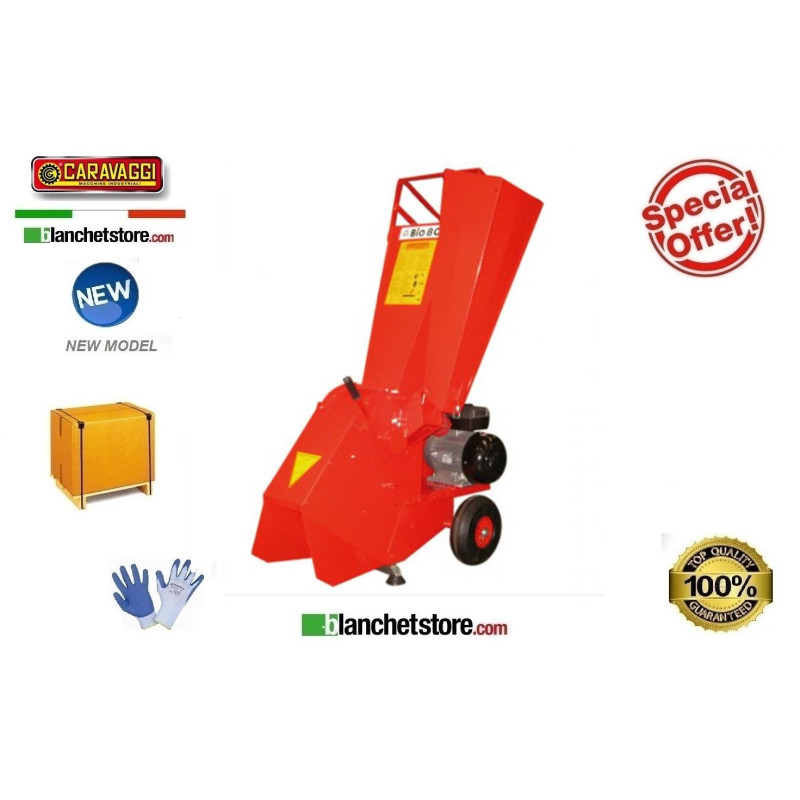 Biotrituratore elettrico Caravaggi BIO80 Motore 220V.2.2Kw 3Hp